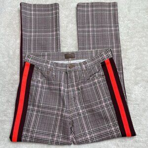 MOTHER Women's White Brown The Insider Ankle High Waist Pants 26 x 25"